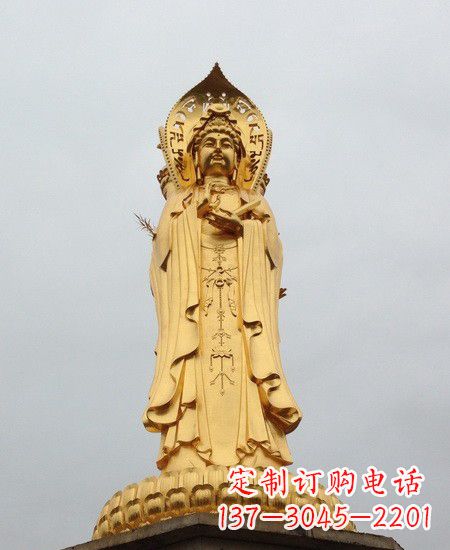 黄冈观音铜雕塑-传承千年古风