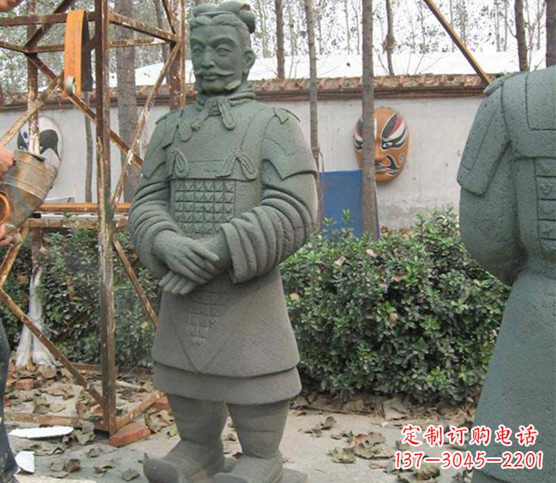 黄冈蓝鼎中领雕塑|广场兵马俑石雕