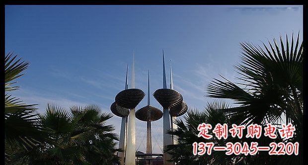 黄冈广场不锈钢避雷针抽象雕塑11