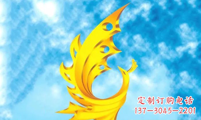 黄冈中领雕塑-不锈钢凤凰雕塑