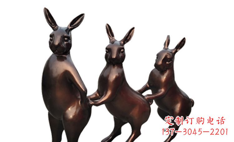 黄冈天马行空的不锈钢光面兔子雕塑