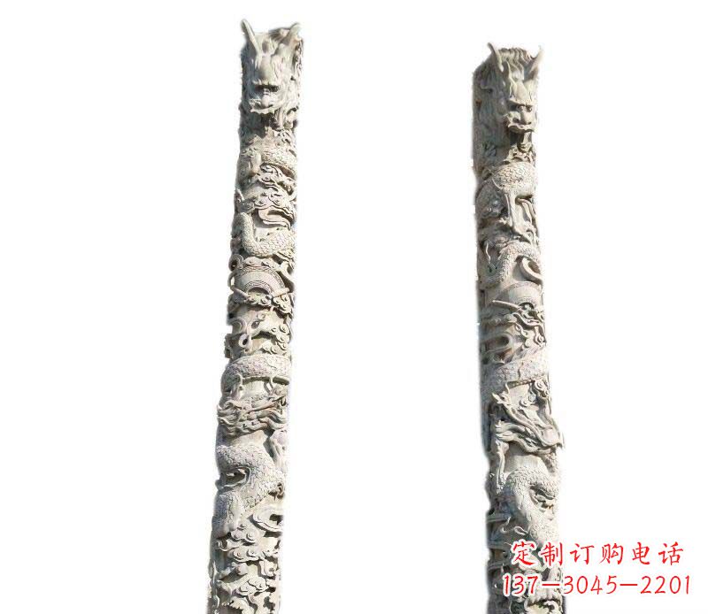 黄冈欣赏传统工艺，邀请专业大理石龙柱雕塑