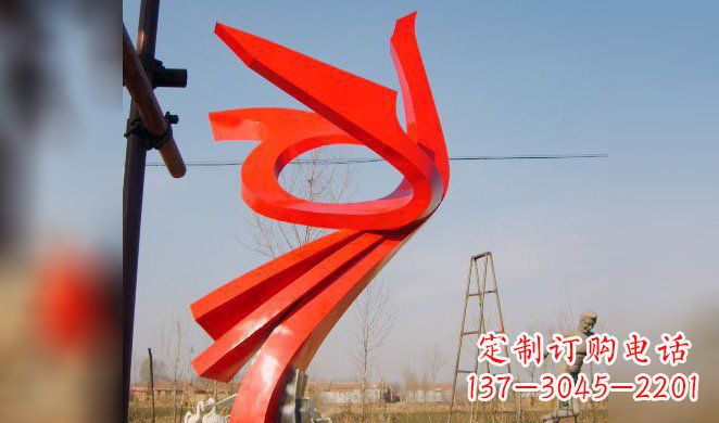 黄冈广场凤凰不锈钢雕塑 (3)