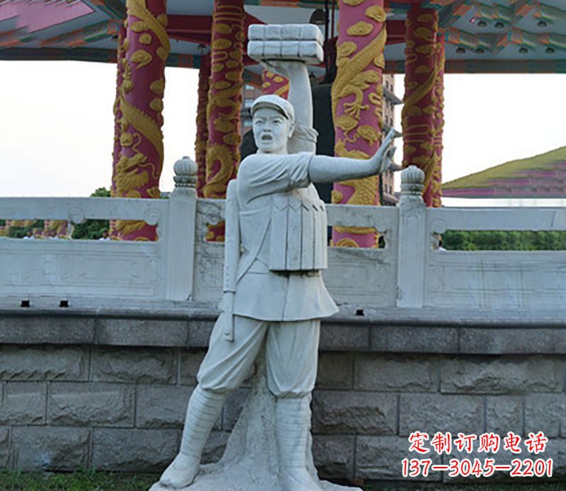 黄冈董存瑞石雕:一种传承精湛工艺的艺术品