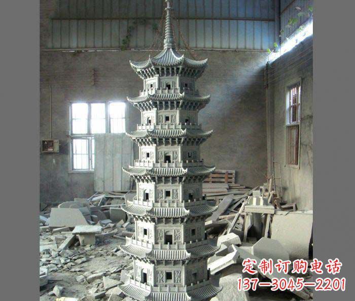 黄冈广场景观多层宝塔石雕