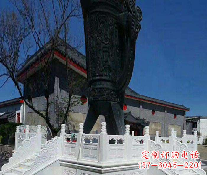 黄冈广场景观汉白玉升旗台石雕