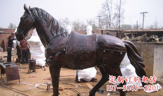 黄冈广场骏马小马动物铜雕