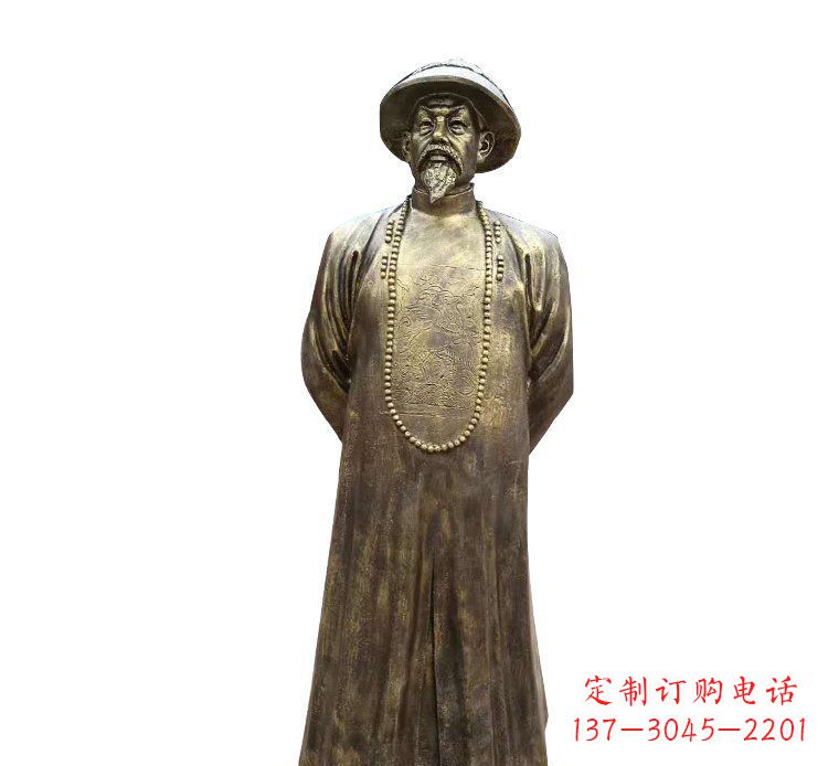 黄冈纪念林则徐的铜雕精品