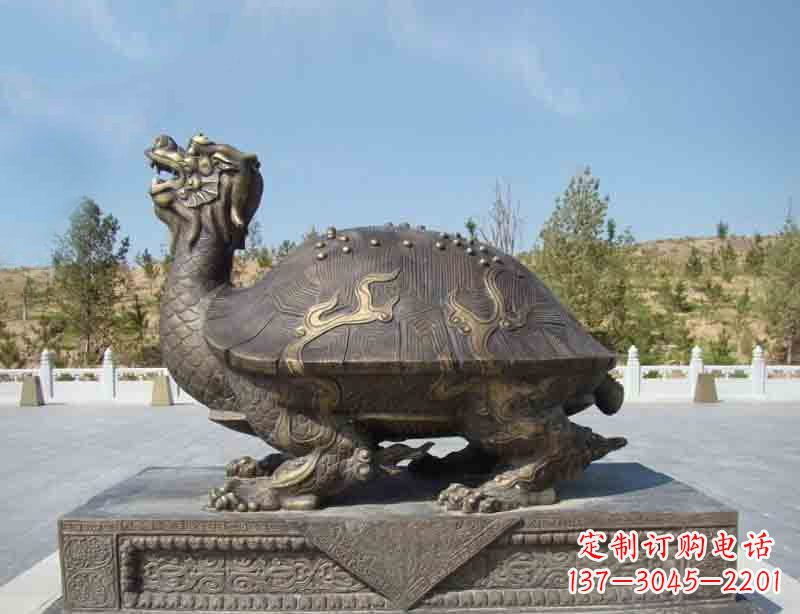 黄冈广场龙龟铜雕塑