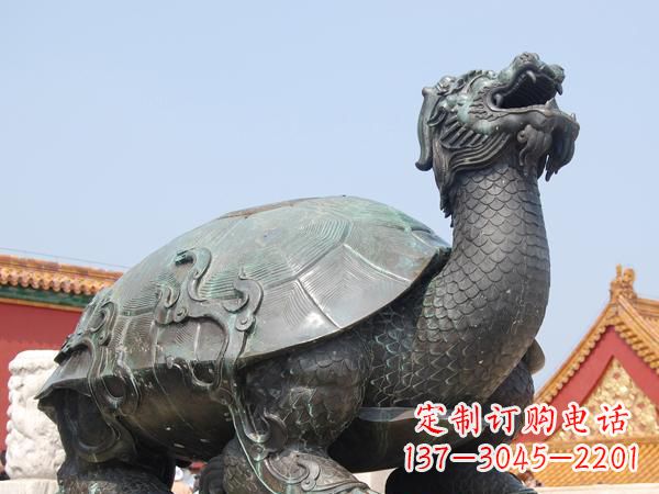 黄冈广场龙龟铜雕222