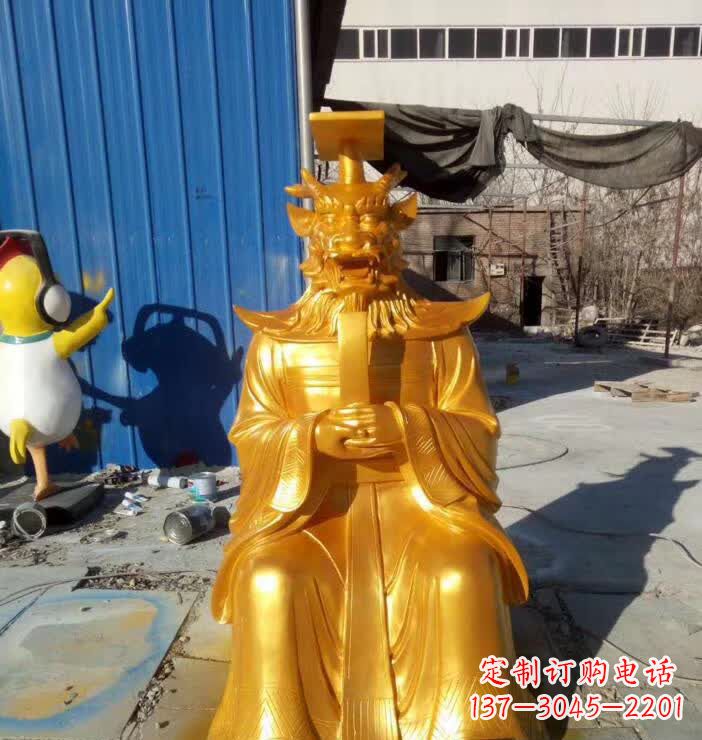 黄冈广场龙王铜雕