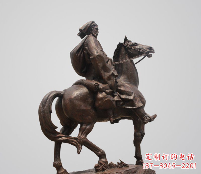 黄冈典雅欧式骑马人雕塑
