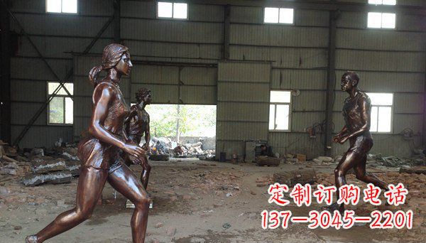 黄冈专为你而立！雕刻优雅女生铜雕
