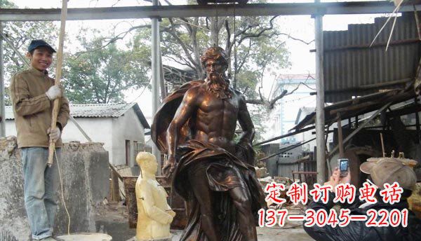 黄冈优雅而强大的男人雕塑