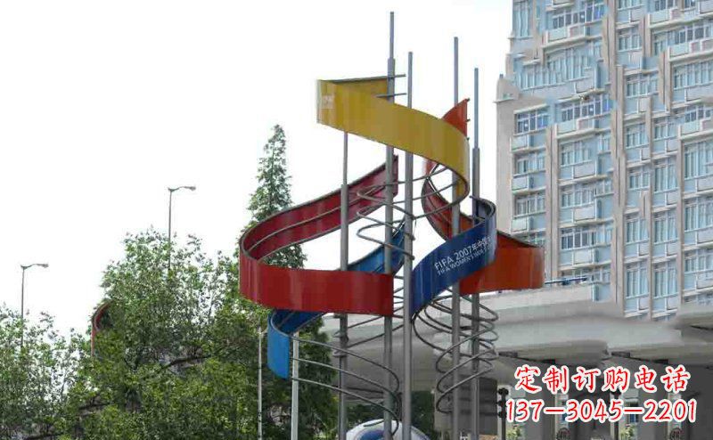 黄冈中领雕塑:不锈钢足球雕塑