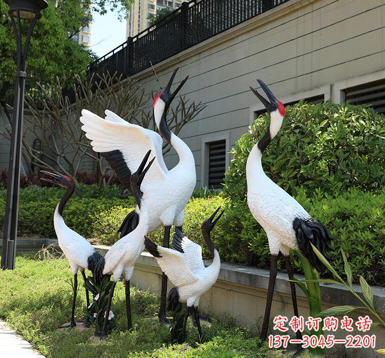 黄冈广东仿真仙鹤动物雕塑