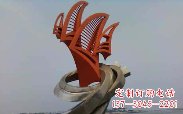 黄冈定制不锈钢帆船雕塑