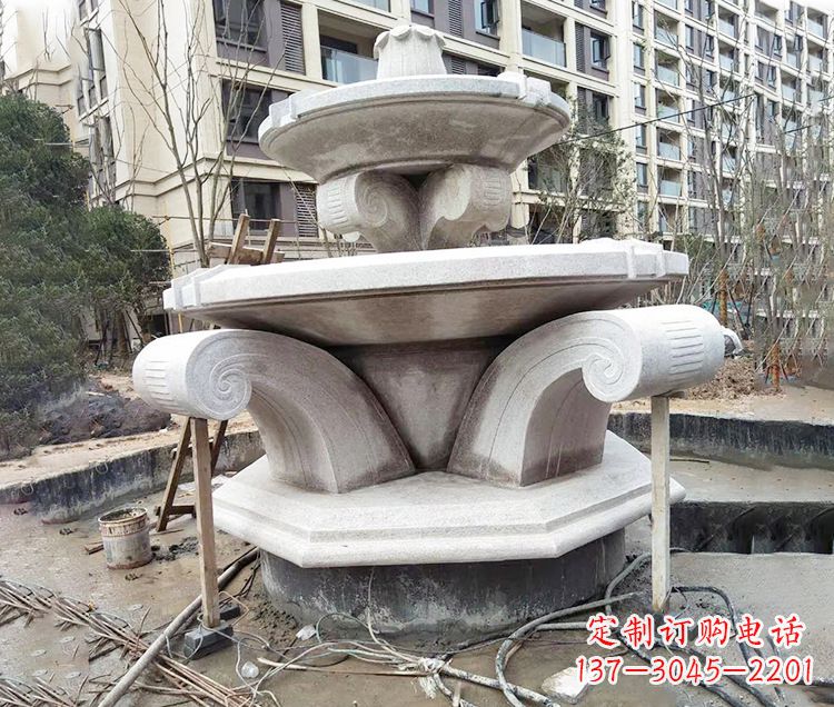 黄冈海马喷泉石雕