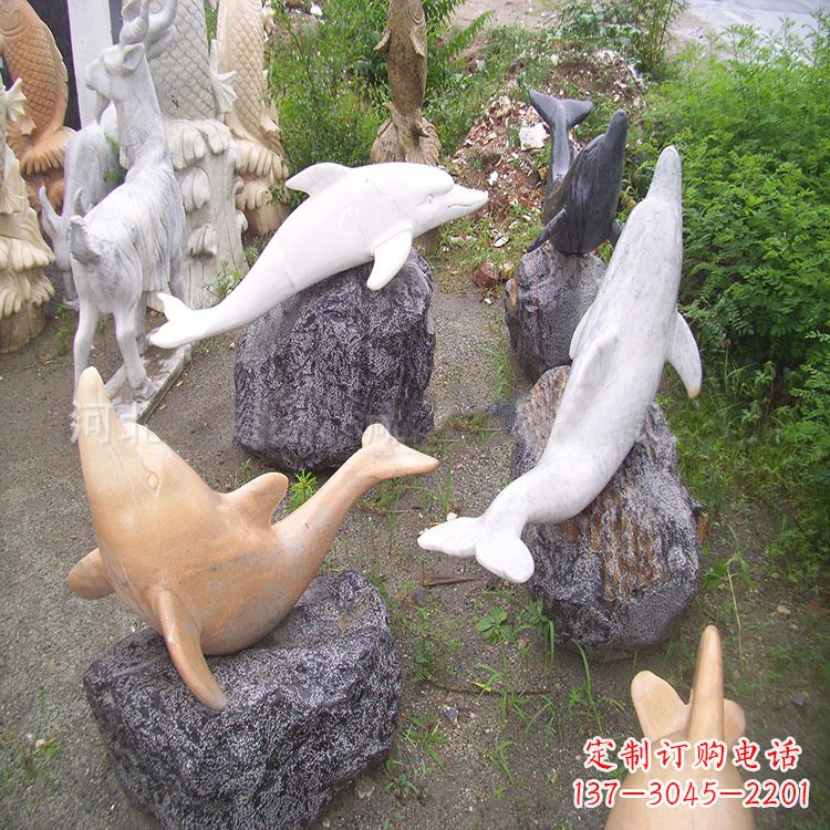 黄冈海豚石雕塑
