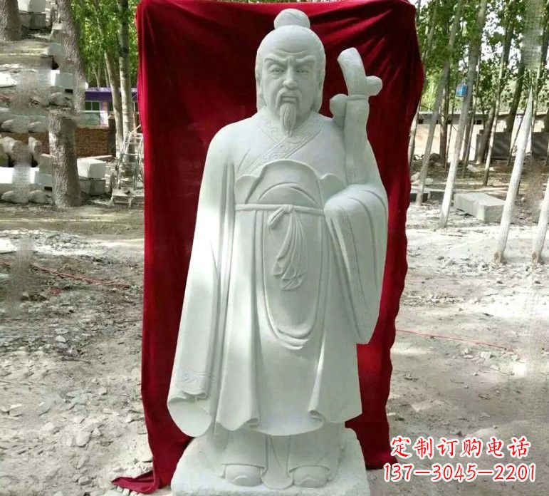 黄冈汉白玉古代名医华佗雕塑