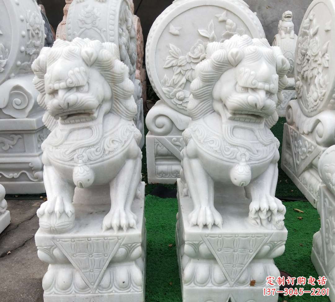 黄冈汉白玉故宫制作狮子雕塑