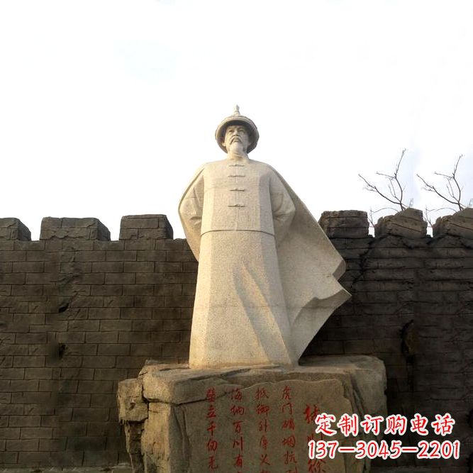 黄冈汉白玉林则徐石雕像
