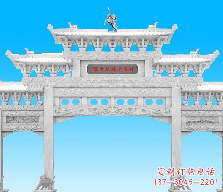 黄冈汉白玉牌楼雕塑