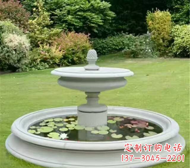 黄冈紫罗兰汉白玉喷泉雕塑
