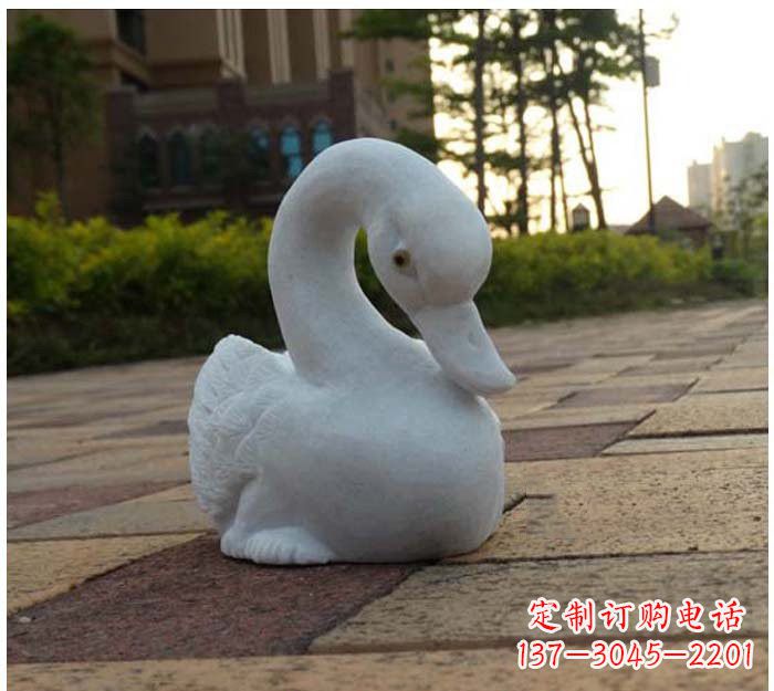 黄冈汉白玉天鹅石雕