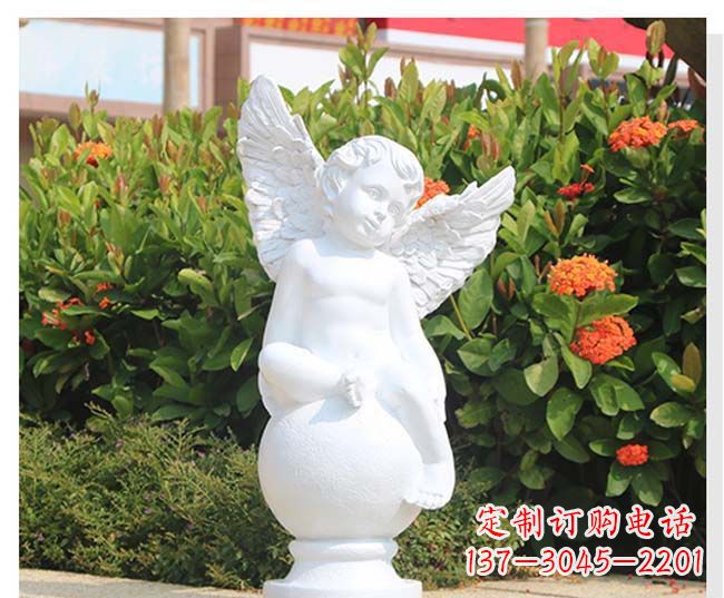 黄冈汉白玉小天使公园西方人物石雕