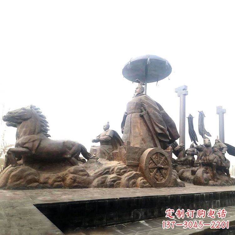 黄冈中国历史传奇汉武帝铜雕塑
