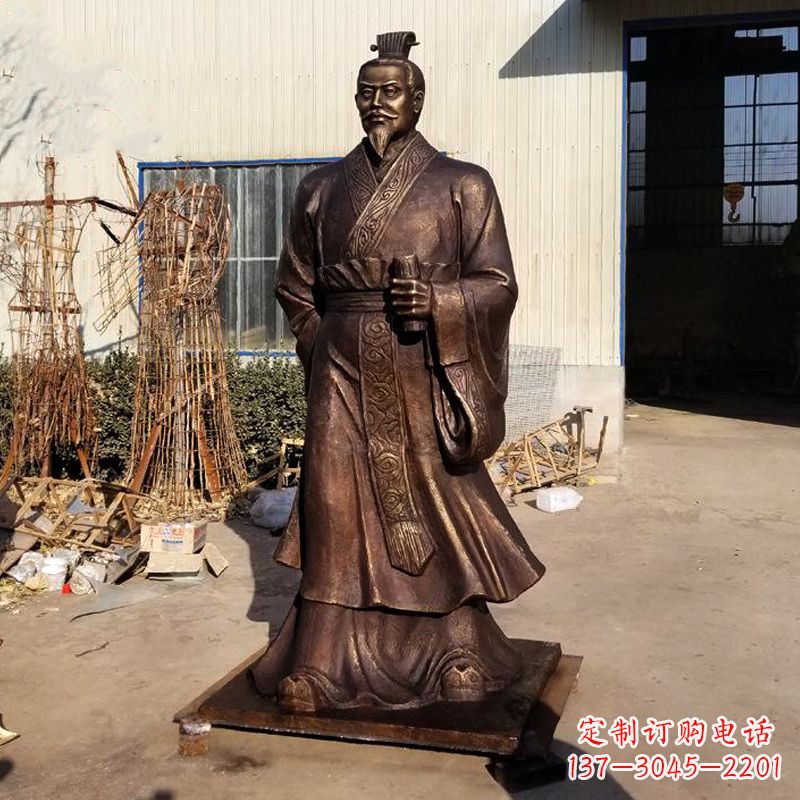 黄冈高质量汉武帝刘彻铜雕塑像