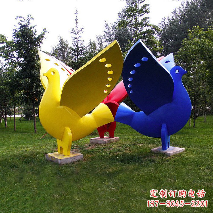 黄冈和平鸽雕塑图片大全