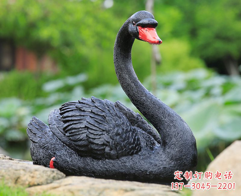 黄冈精致高端的黑色天鹅雕塑