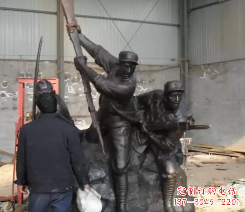 黄冈细腻精美的红军雕塑