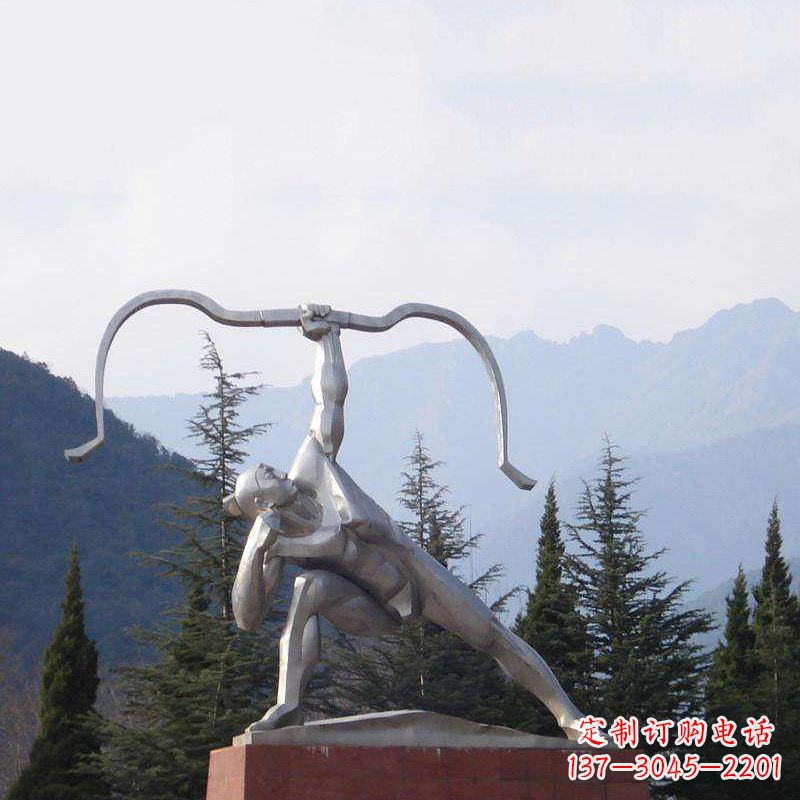 黄冈后羿雕塑,不锈钢雕塑制作&定制