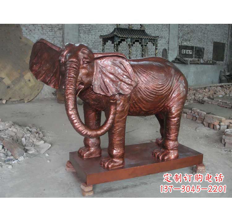 黄冈户外大象动物铜雕塑