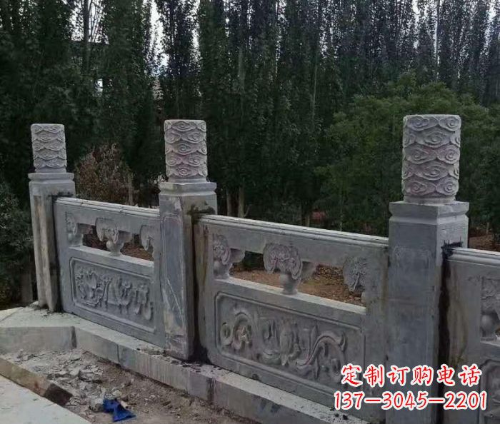 黄冈定制石质护城河栏板雕塑