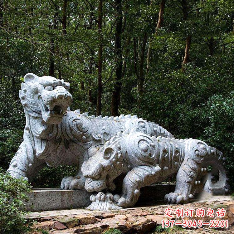 黄冈花岗岩老虎雕塑是中领雕塑定制厂家专门为客…