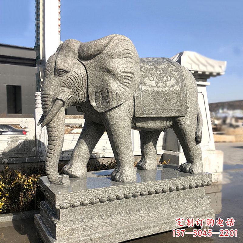 黄冈花岗岩大象石雕,融合古典与现代的艺术精品
