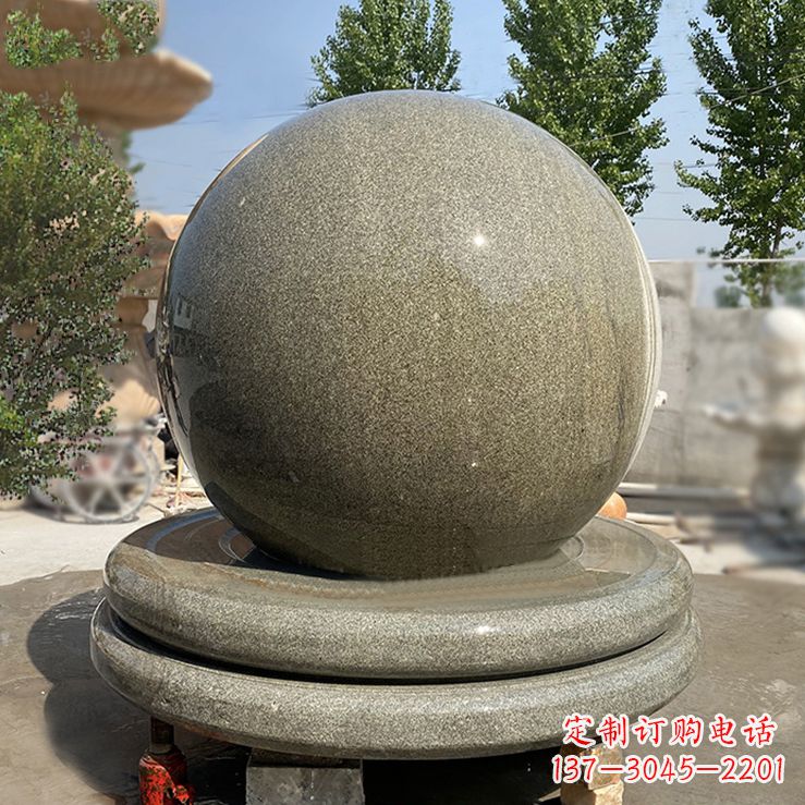 黄冈中领雕塑的花岗岩风水球雕塑是一种独特而优…