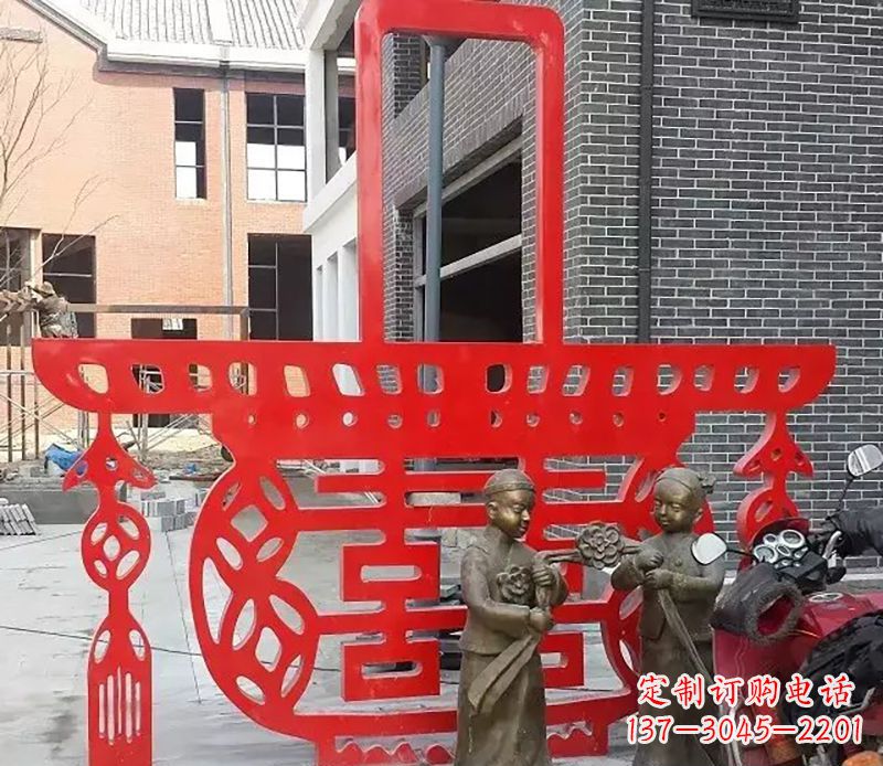 黄冈历久弥新的不锈钢花篮雕塑