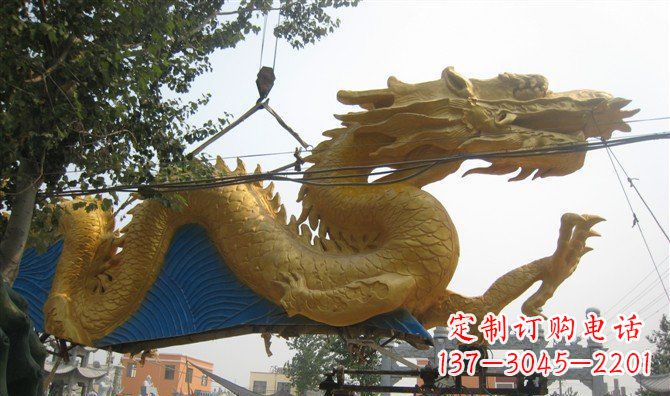黄冈中领雕塑——黄金龙雕塑定制