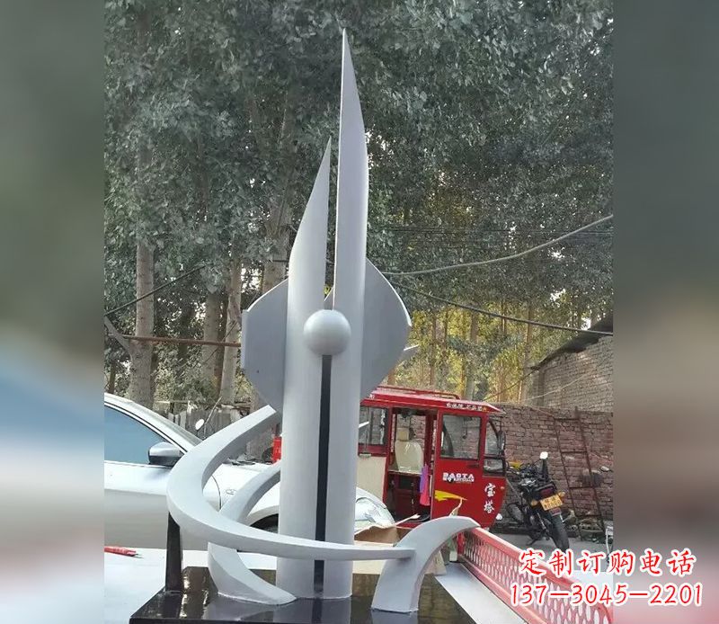 黄冈火箭剪纸雕塑不锈钢