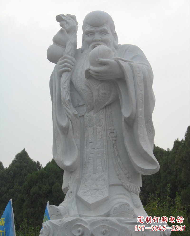 黄冈大理石老寿星雕塑,重现传统文化的美好