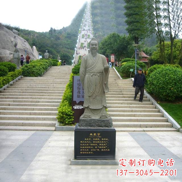 黄冈景区广场历史名人丹溪翁朱震亨大理石雕塑