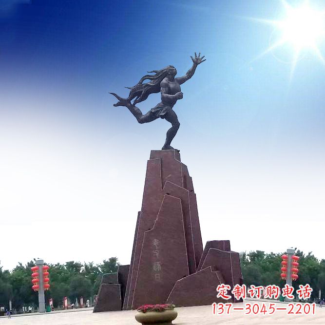 黄冈景区广场夸父逐日雕塑