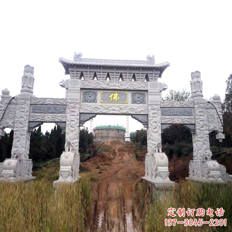 黄冈景区入口石牌坊雕塑,为您塑造独一无二的精美雕塑