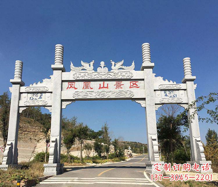 黄冈中领雕塑:高质量牌坊石雕