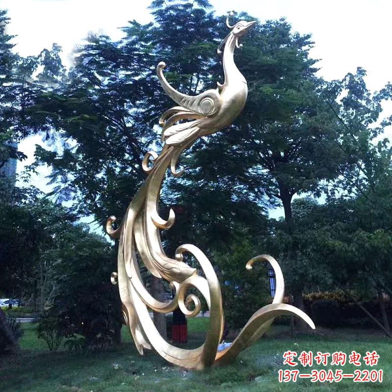 黄冈镜面不锈钢凤凰雕塑